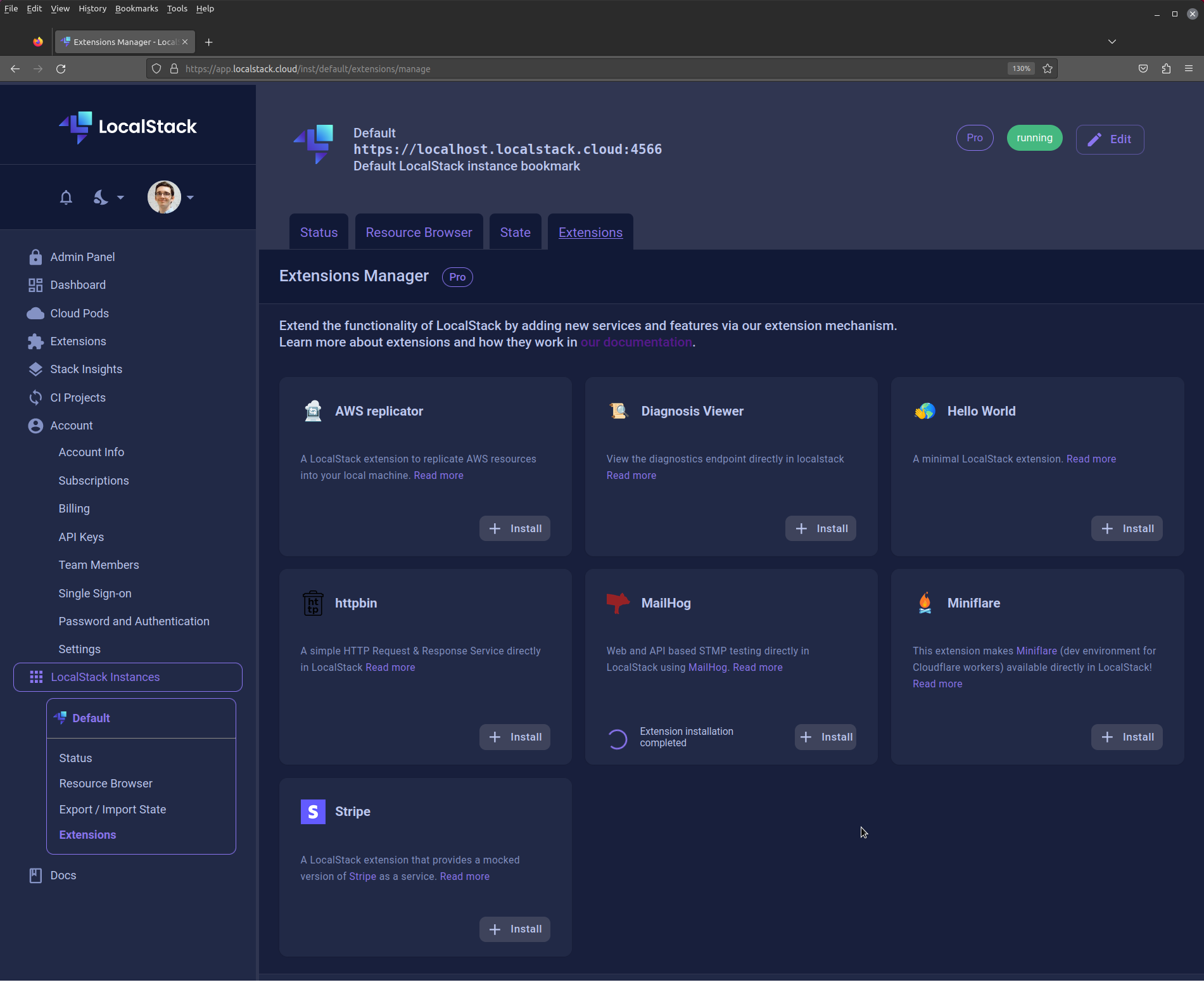 Extensions Manager